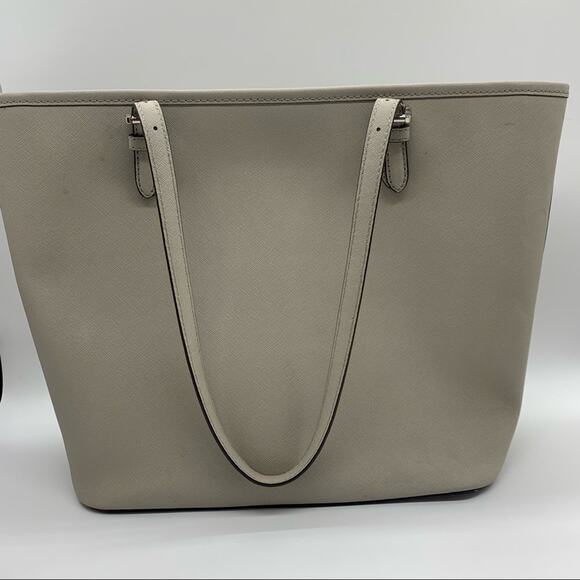Michael Kors Jet Set Large Zip Top Travel Tote Light Grey - Minimalist Commute - Picture 8 of 16
